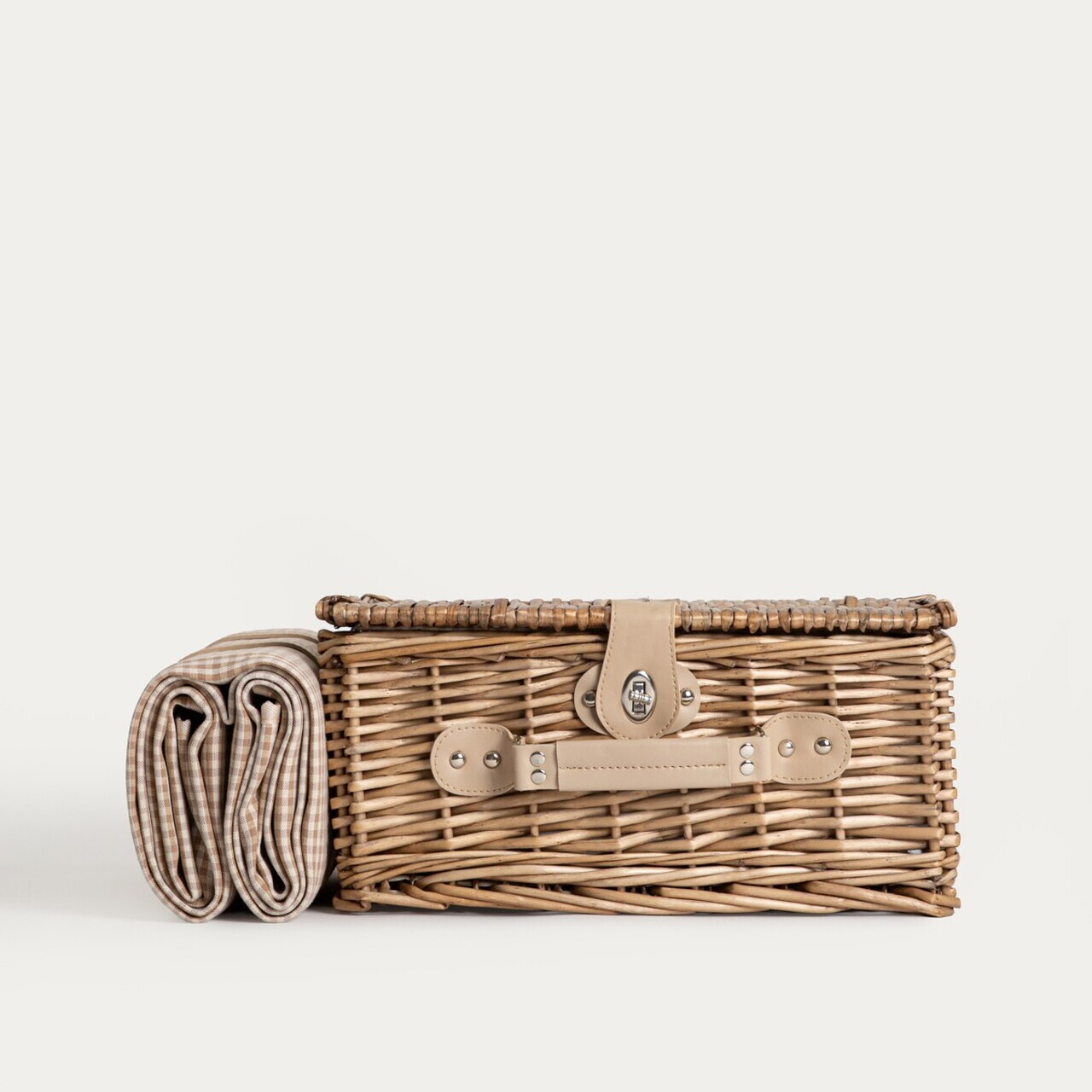Cos de picnic 2 persoane Elvora, Homla, 38x25.5x18 cm, rachita, multicolor - view 2