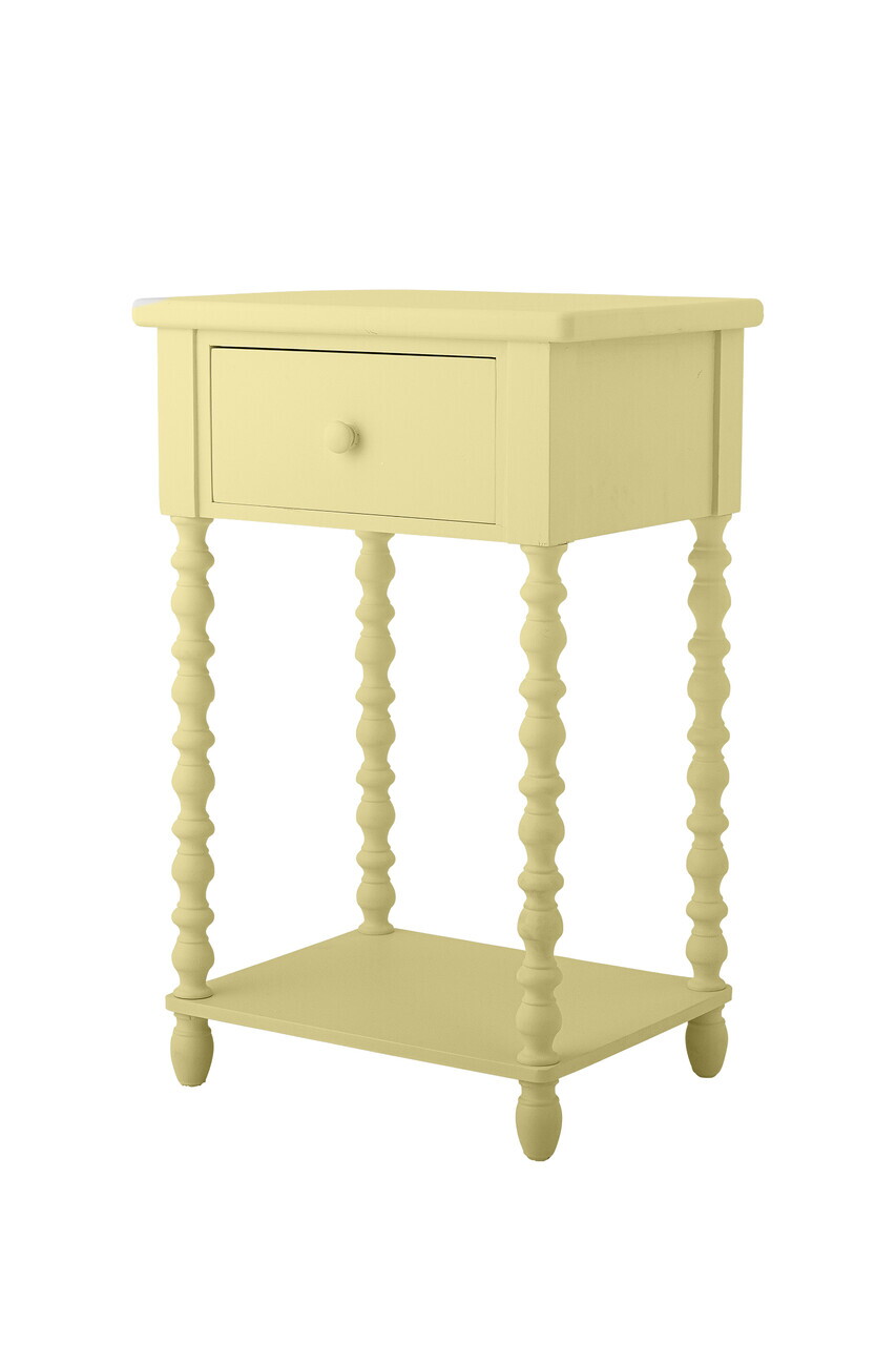 Masuta de cafea, Bloomingville, Salino, 36x33x70 cm, lemn de brad/MDF, galben - imagine 7