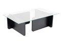 Masuta de cafea, Nordure, Flavio, 105x30x65 cm, Sticla temperata , Negru