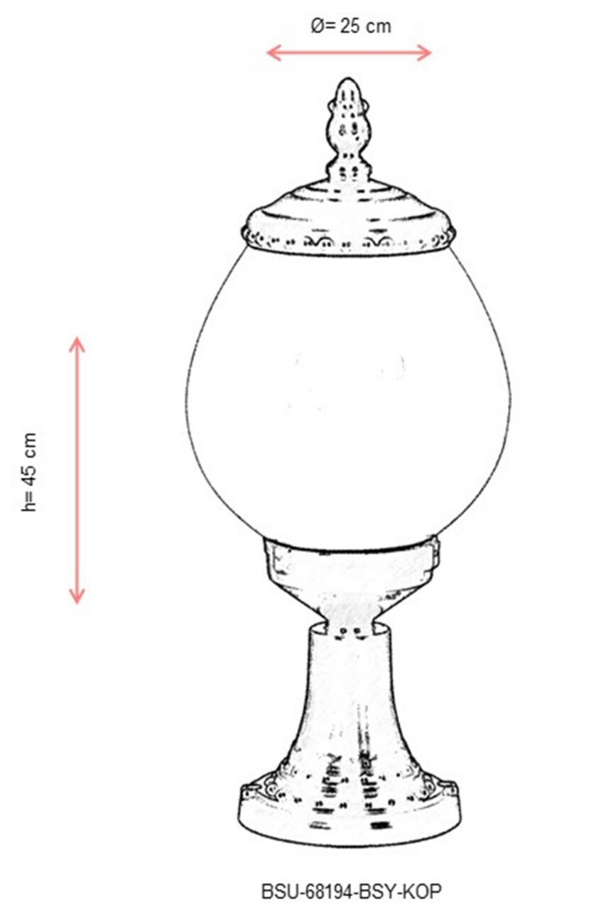 Lampa de exterior, Avonni, 685AVN1281, Plastic ABS, Alb/Negru