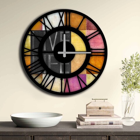 Ceas de perete, 5050ms-028, mdf, ø50 cm, multicolor