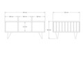 Masuta de cafea, Asse Home, Bert, 90x40x60 cm, Maro