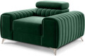 Fotoliu, ELTAP, AR-LAU-35LU, Laurence, 125x97x105 cm, lemn/poliester, verde inchis