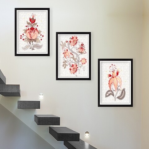 Set 3 tablouri decorative, set_107, lulu, 34x44 cm, plastic
