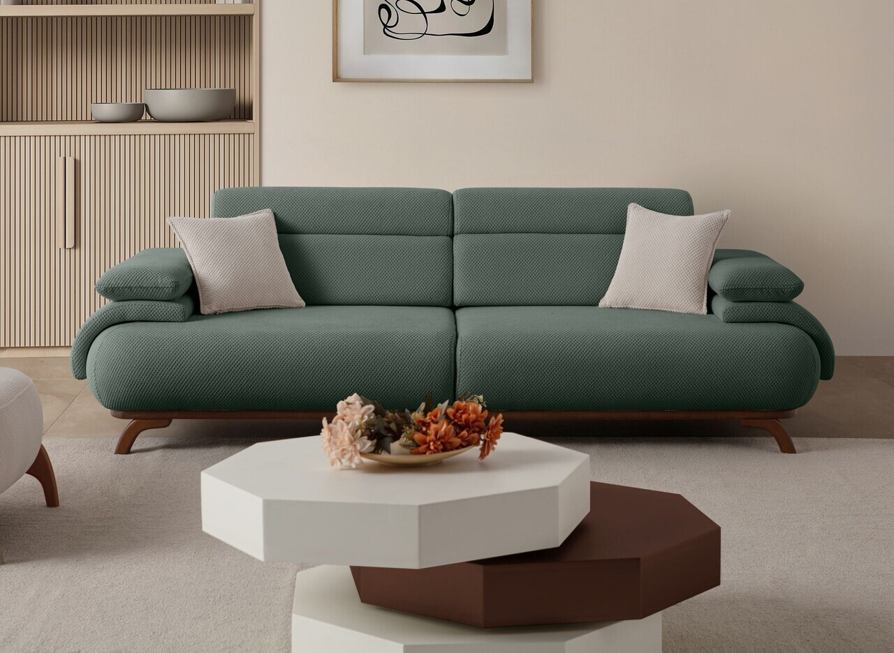 Canapea 3 locuri, Atelier del Sofa, 752EST1148, Lemn de carpen/PAL melaminat, Verde - view 2