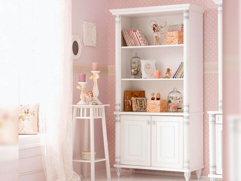 Corp biblioteca, Çilek, romantic large bookcase, 96x186x42 cm, multicolor