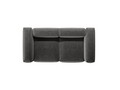 Canapea 2 locuri, Bergamo, Cosmopolitan Design, 224x108x70 cm, tesatura structurata, grafit