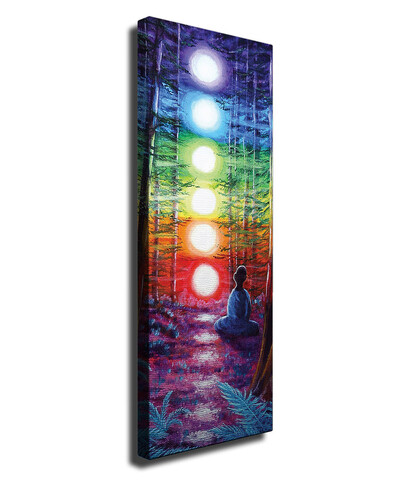 Tablou decorativ, PC167, Canvas, Lemn, Multicolor