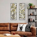 Decoratiune de perete, Olips 2, Metal, 32 x 90 cm, 2 piese, Multicolor