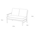 Set mobilier gradina/terasa, 4 piese, Braxton, otel, negru/rosu