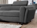 Coltar extensibil stanga 4 locuri ELTAP, Mari-15, Mariall, 288x200x92 cm, lemn/poliester, gri inchis