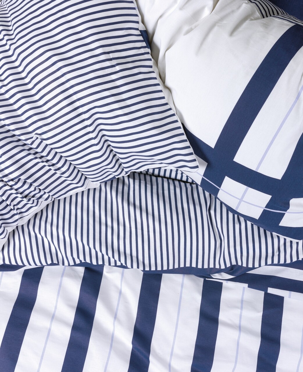 Lenjerie de pat dubla, Nifty - Dark Blue, Cotton Box, Bumbac Ranforce