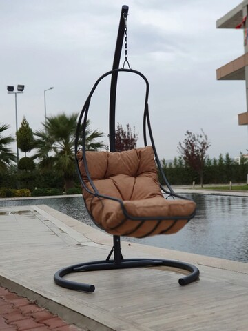 Leagan gradina/terasa, Clara, Çalı Askılı Bahçe Salıncağı, 120x215x60 cm, Antracit/Maro Clara