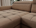 Coltar extensibil stanga 4 locuri ELTAP, LT-20TOS, Berrto, 306x165x100 cm, lemn/poliester, maro deschis