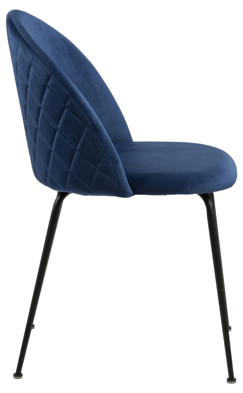 Scaun Louise, Actona, 49.5x54x80.5 cm, catifea/otel, albastru inchis - view 9