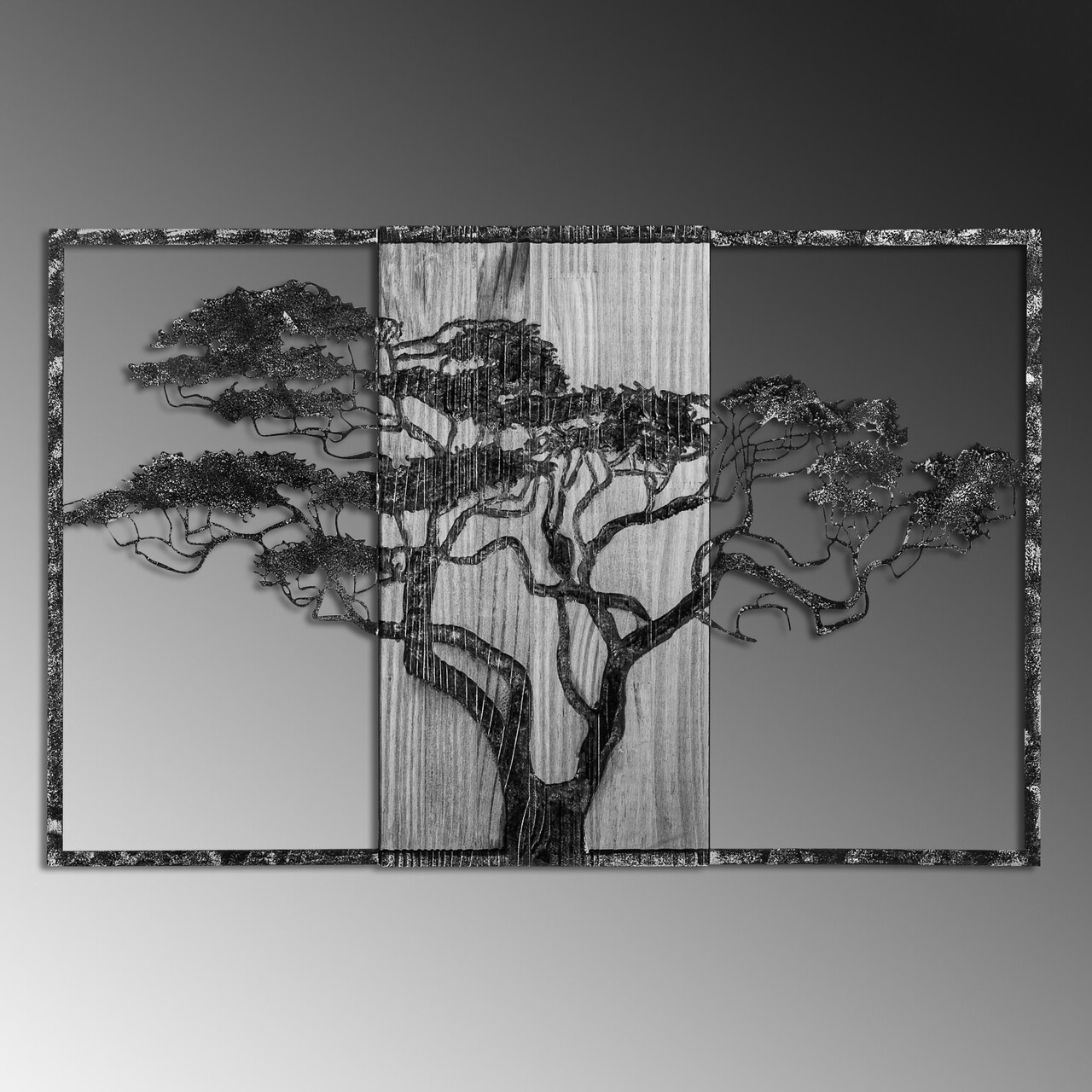 Decoratiune de perete, Acacia Tree, Lățime: 90 cm Înălțime: 58 cm Adâncime: 3 cm, Multicolor - view 5
