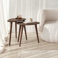 Set masute 2 piese, Neostill, Sweet Set, Lemn de fag, Maro