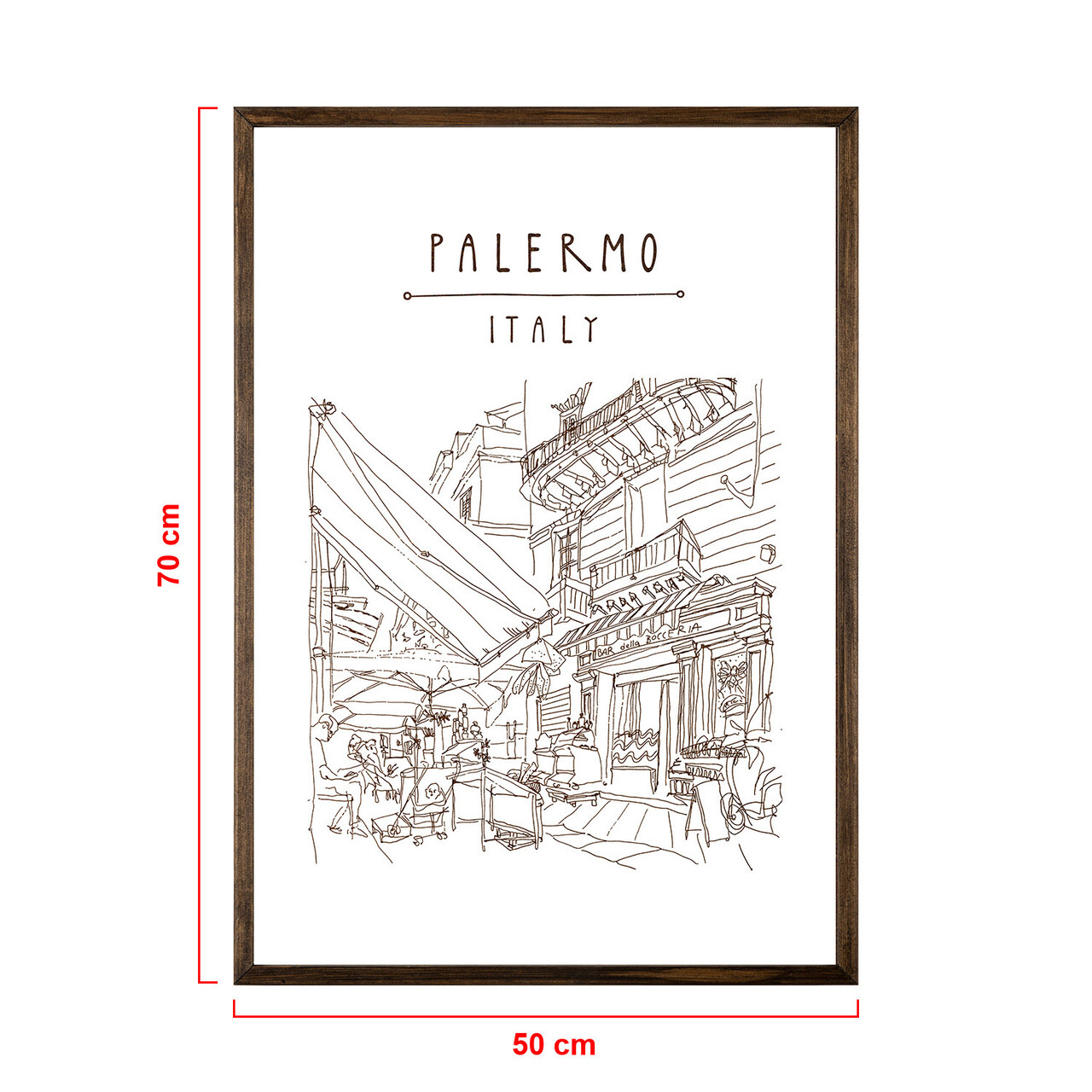 Tablou decorativ, TD044, Lemn, Desenat manual, Natural