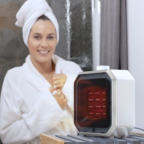 Radiator portabil din ceramica InnovaGood Ceramic Sakhan, 1500W, 20.5 x 22 cm