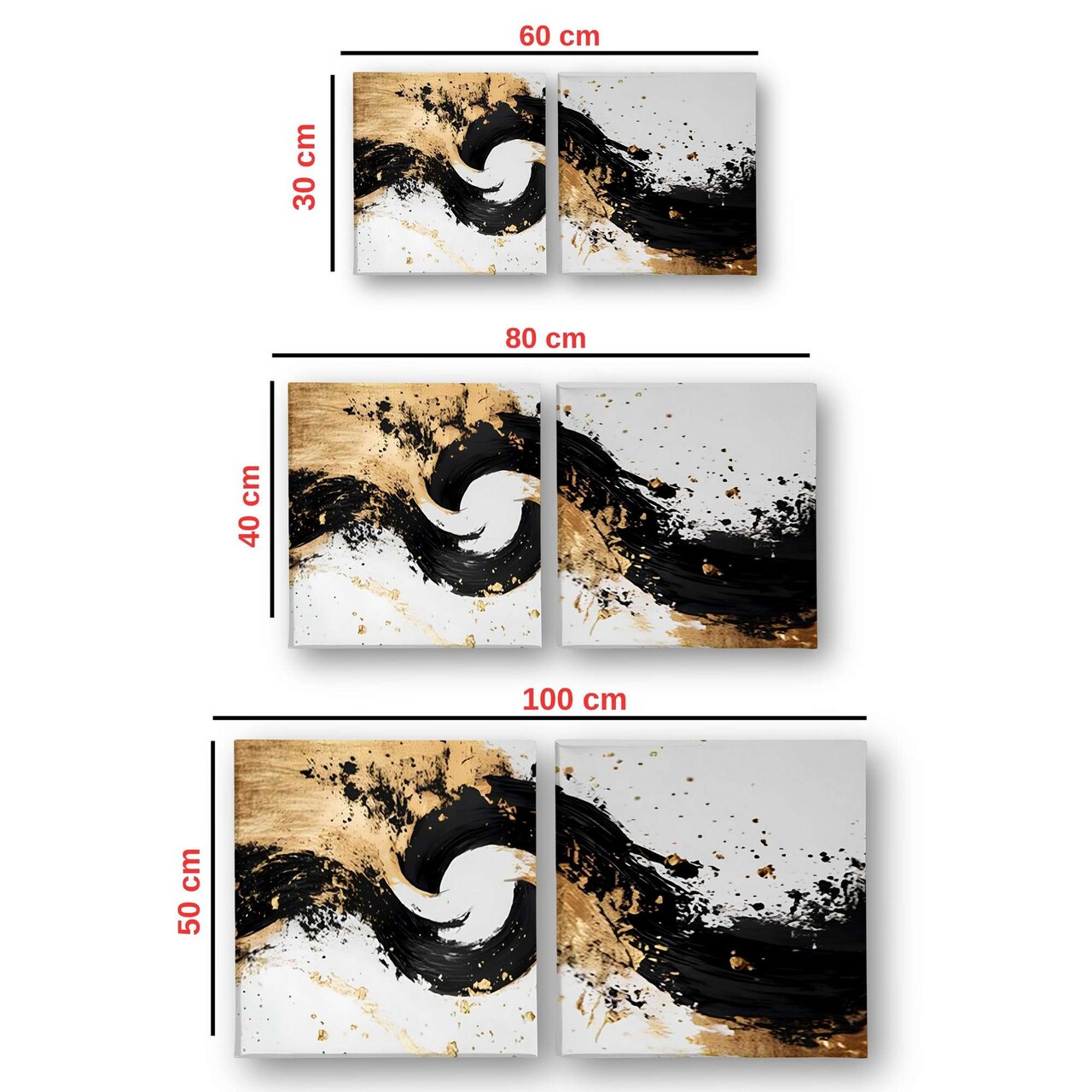 Set 2 tablouri decorative, ASR_CNV2-6 50x50, Lemn, Multicolor - view 4
