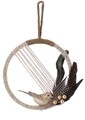 Decoratiune Dreamcatcher with bird, Decoris, negru
