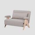 Canapea extensibila 1 loc Calore, Homla, 117x90x82 cm, lemn/poliester, bej/natur