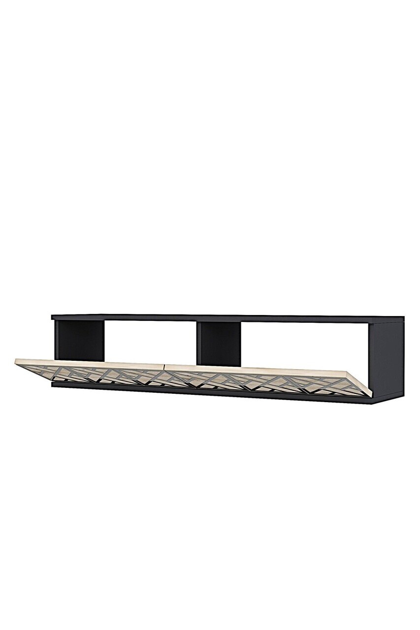Dulap, Hanah Home, Arex 120, 120x25.5x29.6 cm, Antracit / Travertin / Argint — imaginea 6