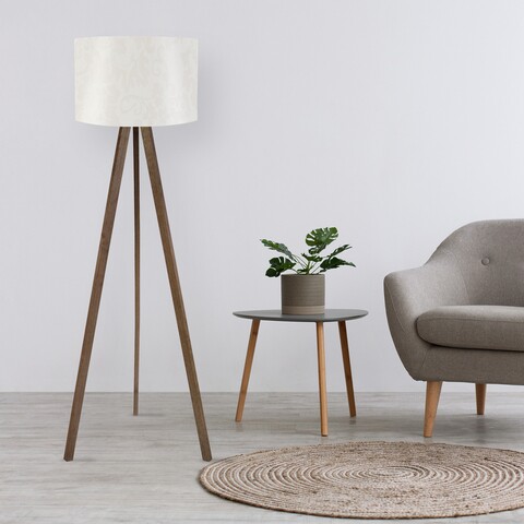 Lampadar, ayd-1200, insignio, 38 x 140 cm, 1 x e27, 60w, alb/maro