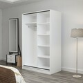 Dulap pentru haine, Minerva, Kale White Anthracite, 120x190x60 cm, PAL, Alb / Antracit