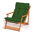 Scaun de gradina, Meya Dekor, My008, 50x81x50 cm, Lemn de fag, Verde / Natural