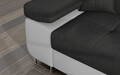 Coltar extensibil dreapta 4 locuri ELTAP, Armd-04, Armando, 289x203x85 cm, lemn/poliester, gri inchis/alb