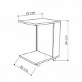 Masuta pentru living, Homitis, Section - White, 35x42x54 cm