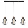 Lustra Fetiye N-1113, Noor, 65 x 112 cm, 3 x E27, 100W, negru
