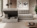 Coltar extensibil stanga 3 locuri ELTAP, LT-18SO, Blezalt, 240x150x82 cm, lemn/poliester, bej deschis