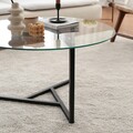 Masuta de cafea Trio Sehpa, Neostill, D75x42 cm, negru/transparent