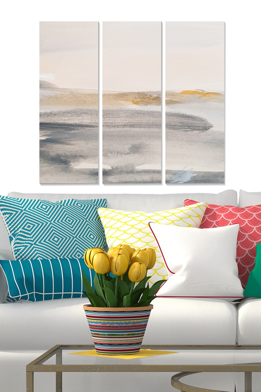 Set 3 tablouri decorative MDF1078972112 20 x 50 cm 3 piese Multicolor