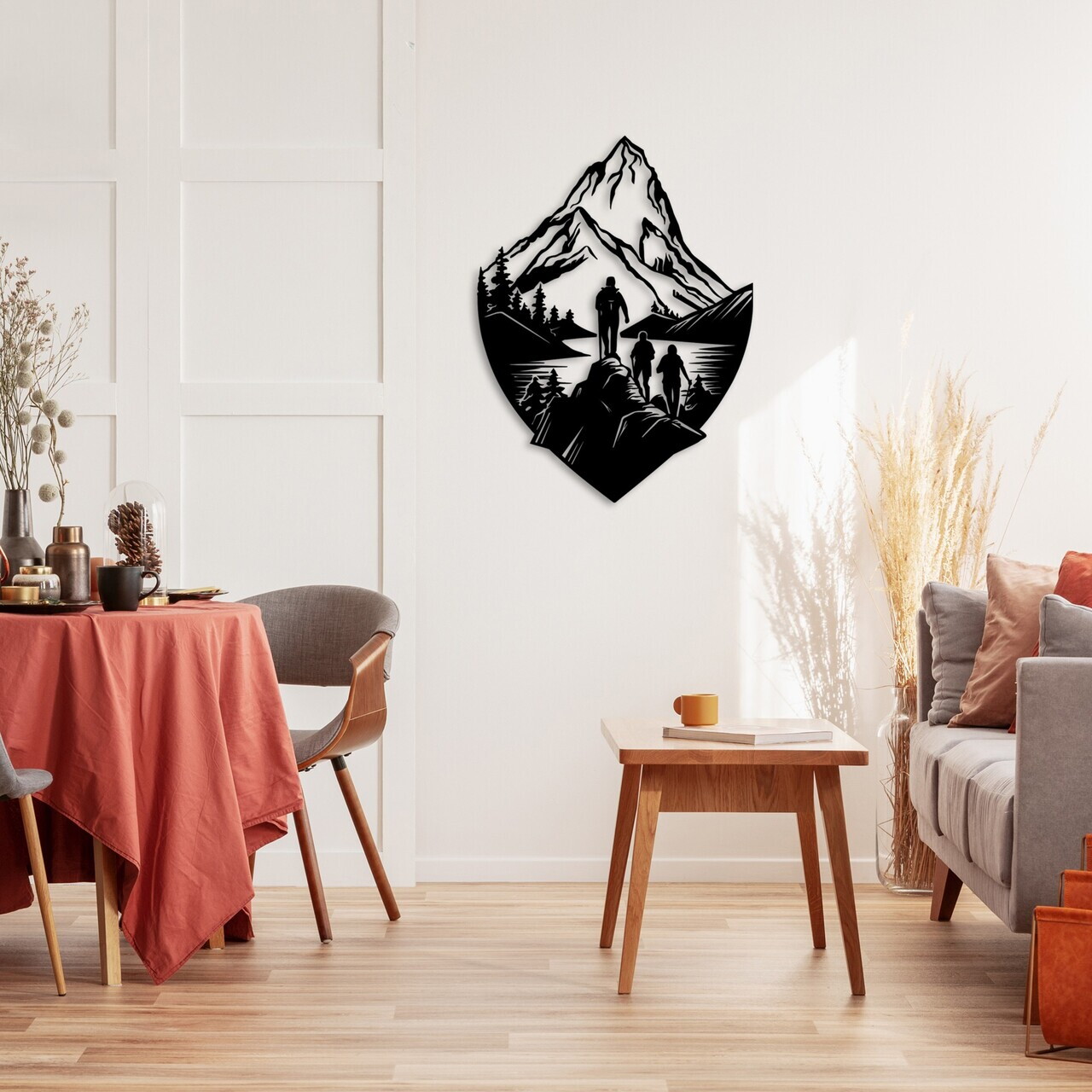 Decoratiune de perete, Unconquered Peak, Dimensiune: 70 x 53 cm, Negru — imaginea 4