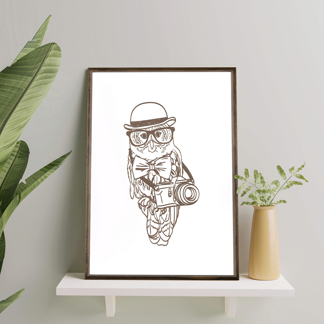 Tablou decorativ TD163 Lemn Desenat manual Natural