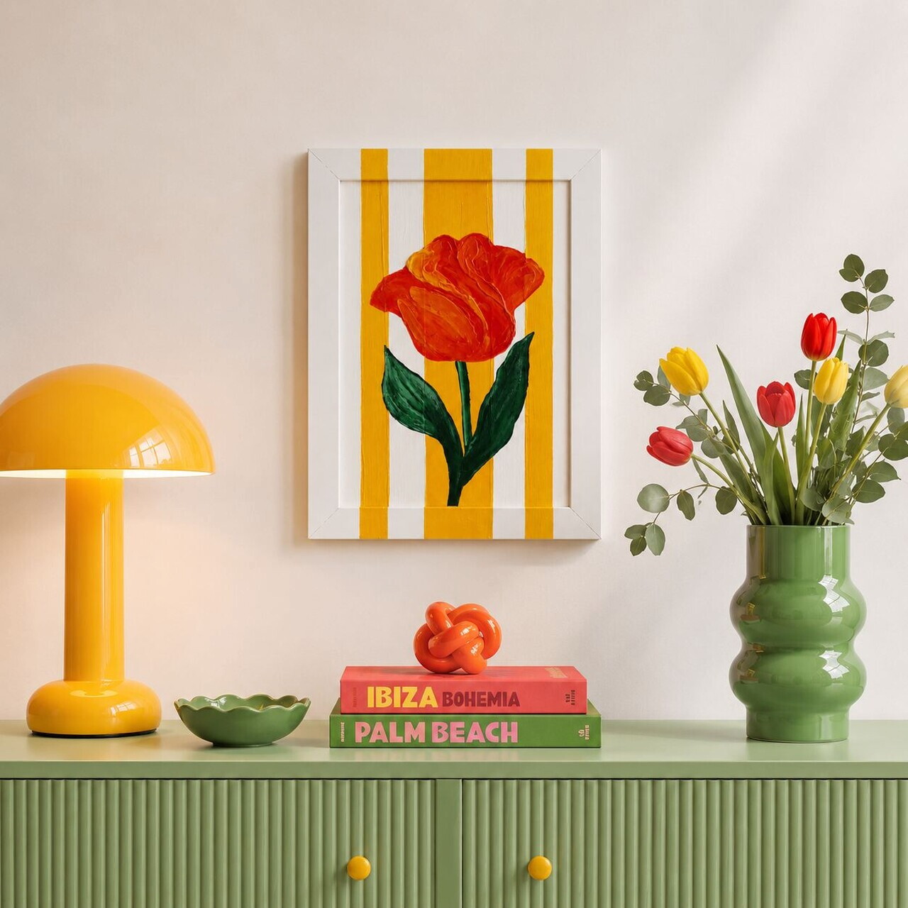 Tablou decorativ, YBC11865, Canvas, Rama din lemn (grosime 3 cm), Multicolor — imaginea 2