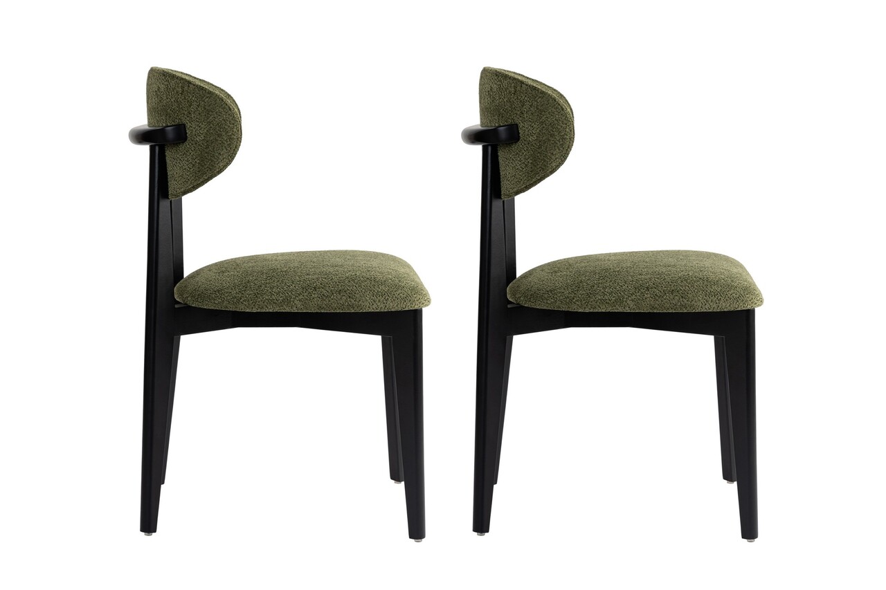 Set scaune 2 piese, Wayland, Lionte, Verde/Negru - 2 | YEO