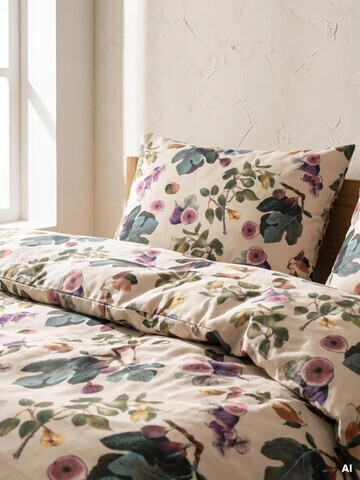 Lenjerie de pat dubla Ambra, Homla, 160x200 cm, 3 piese, bumbac satinat, multicolor