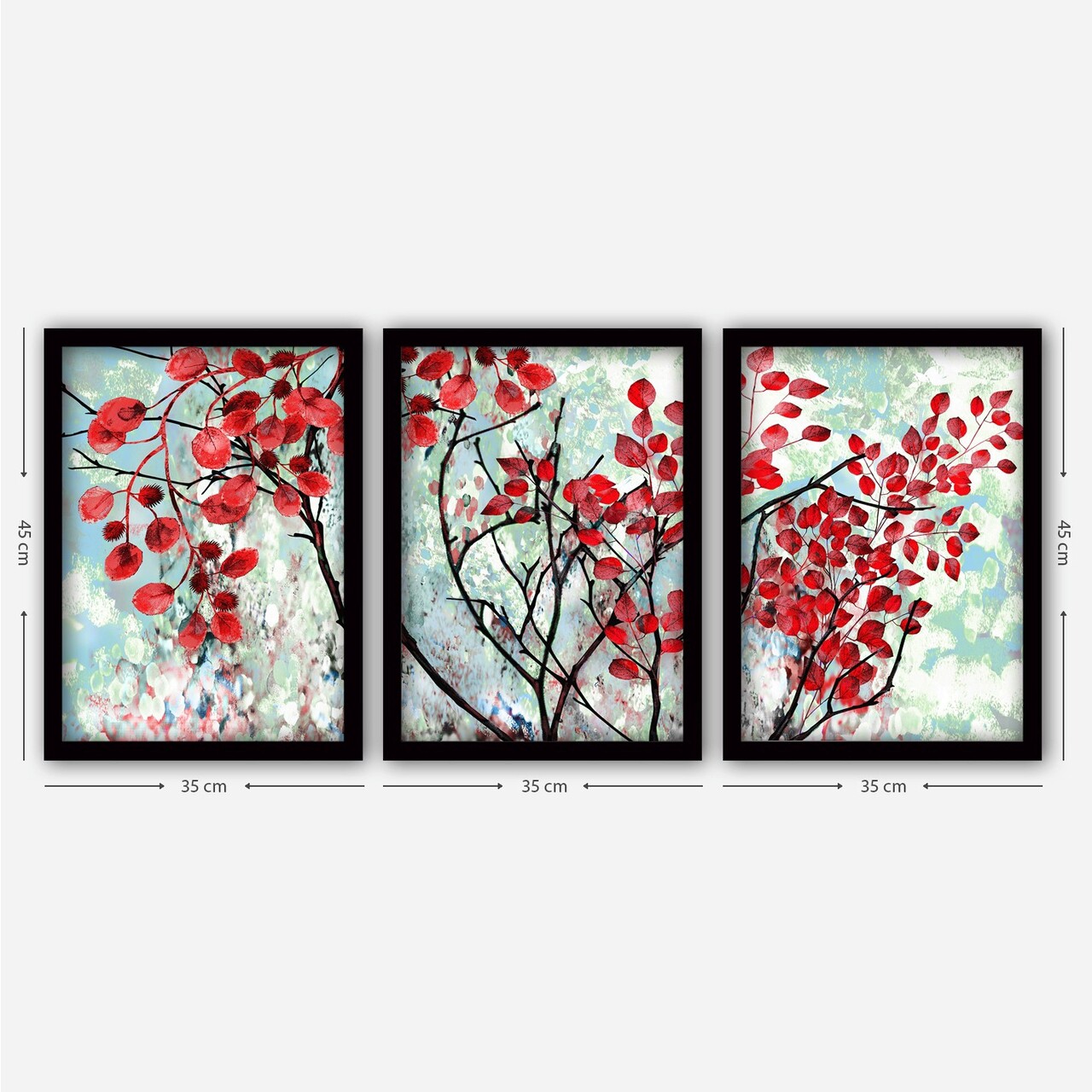 Set 3 tablouri decorative, 3SC119, Plastic, Multicolor - view 2