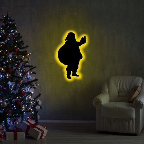 Lampa de perete Santa Claus 2, Neon Graph, 32×52 cm, galben mezoni.ro