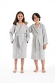 Halat de baie pentru copii, DC Home, Muslin, Bumbac , Gri