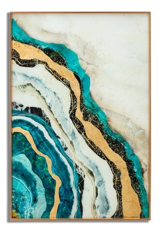 Tablou decorativ Seas, Mauro Ferretti, 60×90 cm, sticla, multicolor 60x90