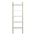 Biblioteca, Hadley, Piante 541HDL1311, 60 x 174 x 22 cm, pal melaminat, alb/auriu