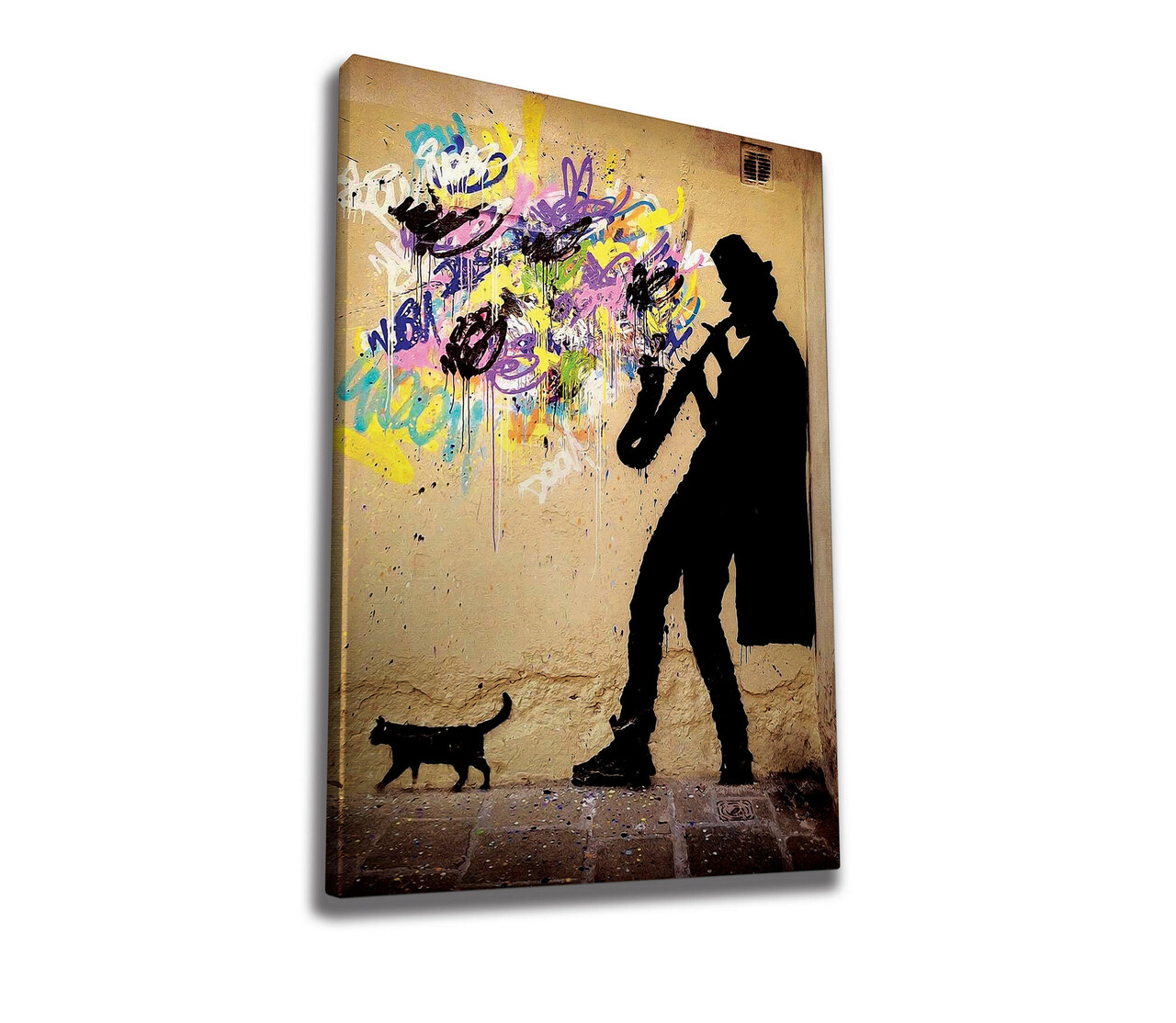 Tablou decorativ, WY40 (70 x 100), 50% bumbac / 50% poliester, Canvas imprimat, Multicolor
