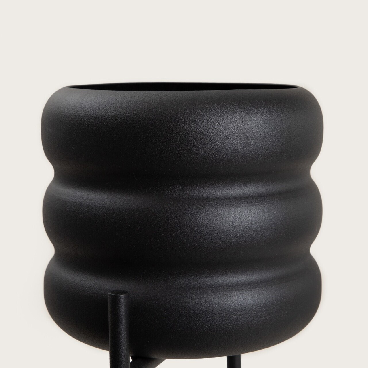 Suport pentru flori Buuble, Homla, 36x25x60 cm, metal, negru - view 3