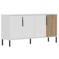 Consola, Odessa, Callia, 150x75x36 cm, PAL, Stejar alb / safir