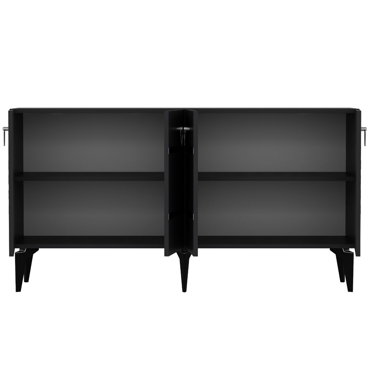 Consola, Hanah Home, Pelin, 150x79x40 cm, PAL , Antracit / Argintiu - view 5